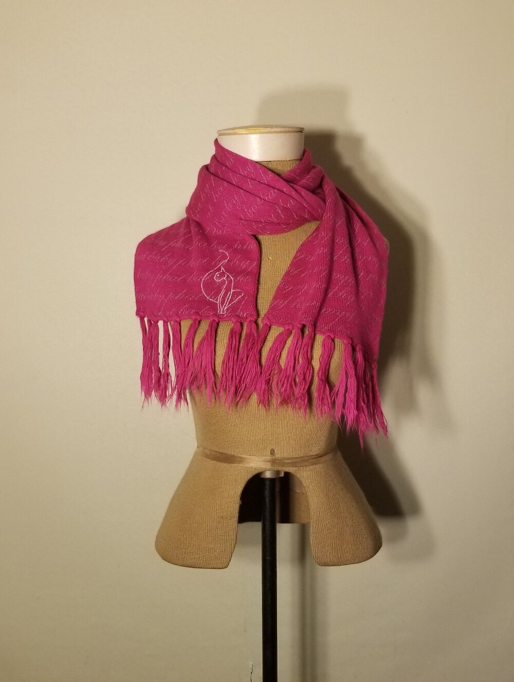 Vintage Y2K Baby Phat Hot Pink Scarf